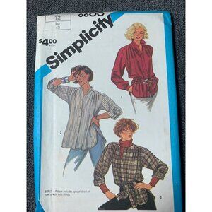 Simplicity Misses Shirt Sewing Pattern sz 12 6600 - uncut